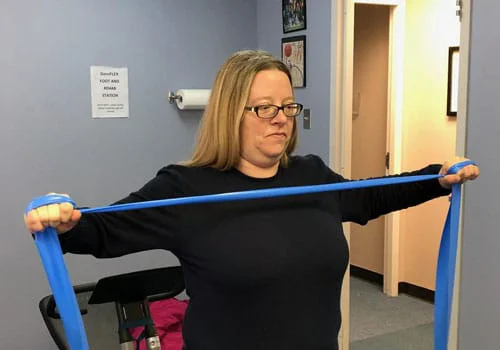 Chiropractic Beckley WV Patient Resistance Band